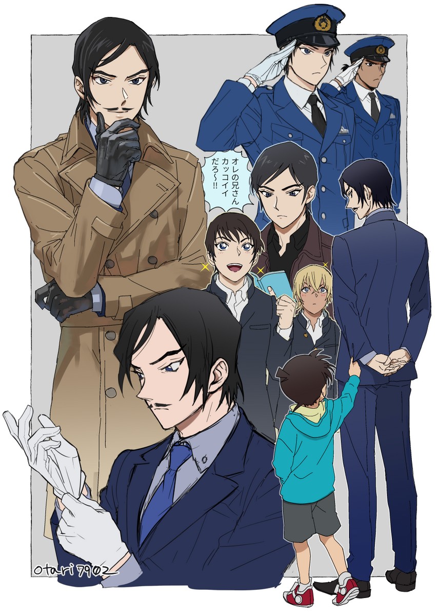 edogawa conan, amuro tooru, scotch, morofushi takaaki, and yamato kansuke (meitantei conan) drawn by indesign