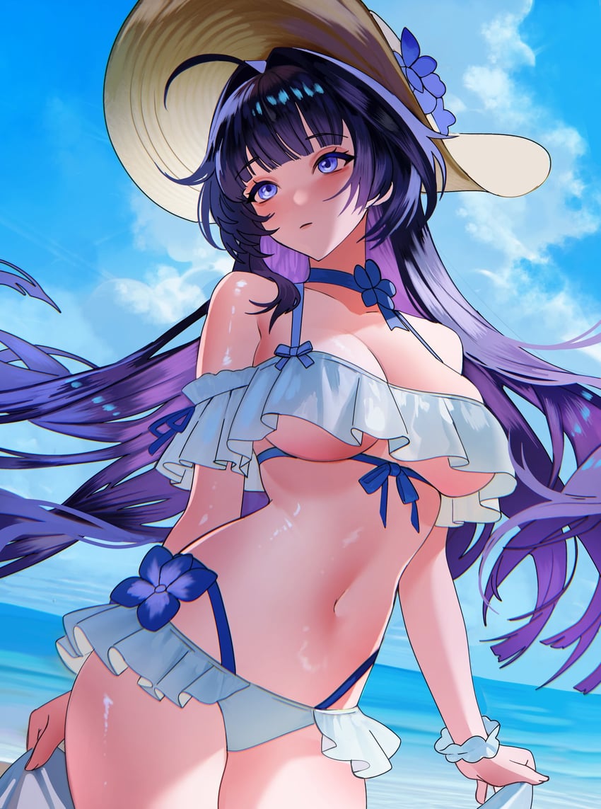 raiden mei (honkai and 1 more) drawn by sanya_(sanya_lox228)