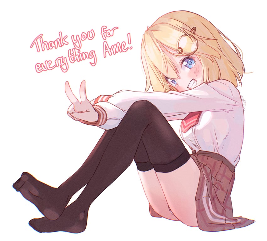watson amelia (hololive and 1 more) drawn by kiirokuma