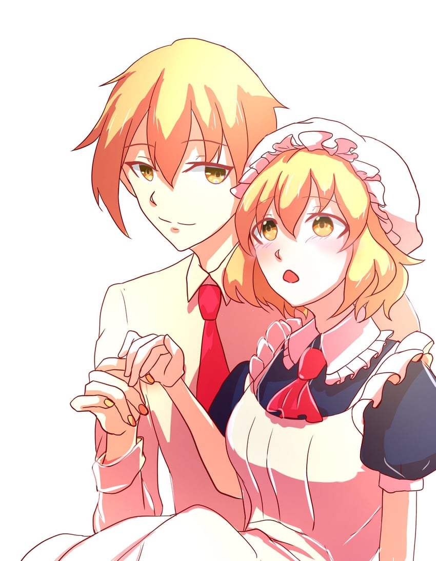 cleaning maid (touhou and 1 more) drawn by rokki_hero