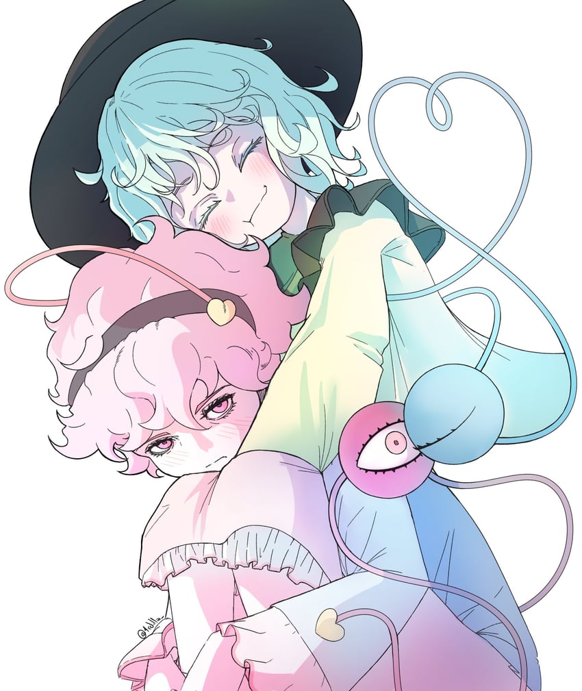komeiji koishi and komeiji satori (touhou) drawn by 4rdilla