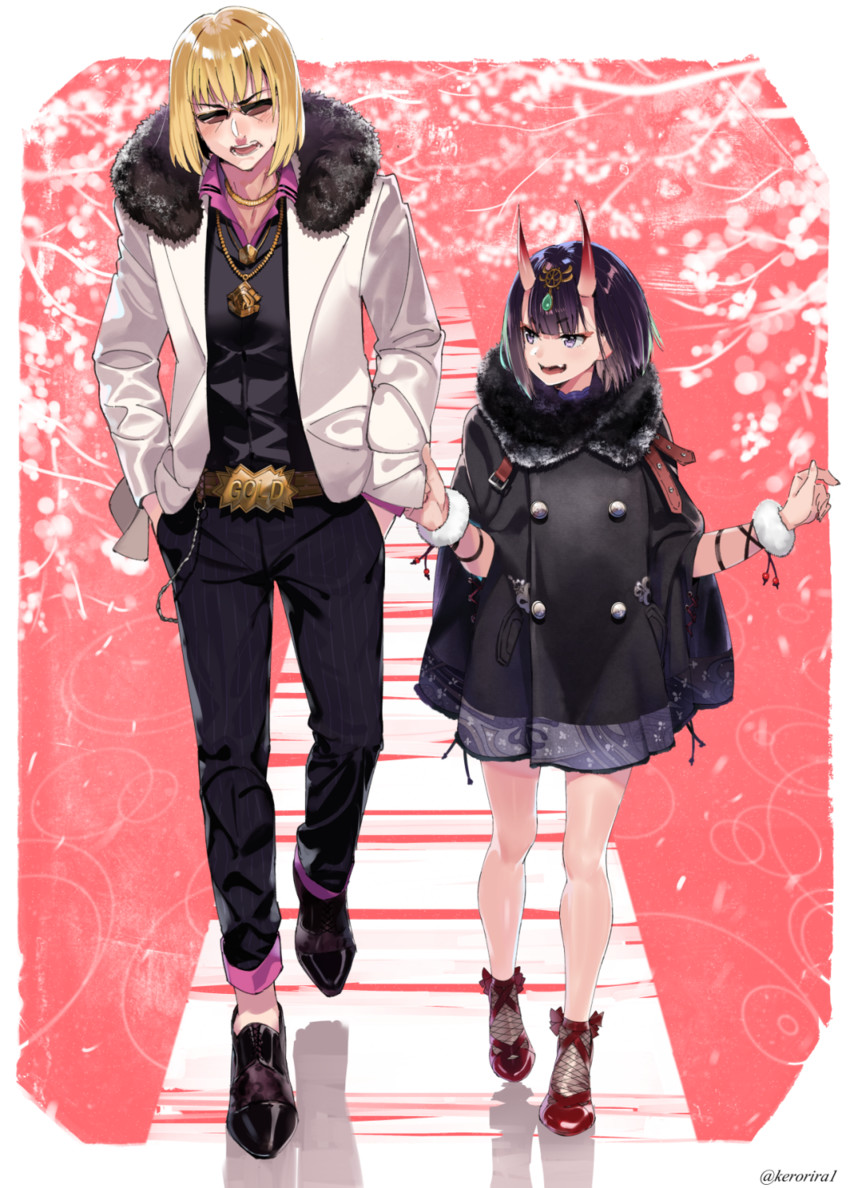 shuten douji and sakata kintoki (fate and 1 more) drawn by kerorira