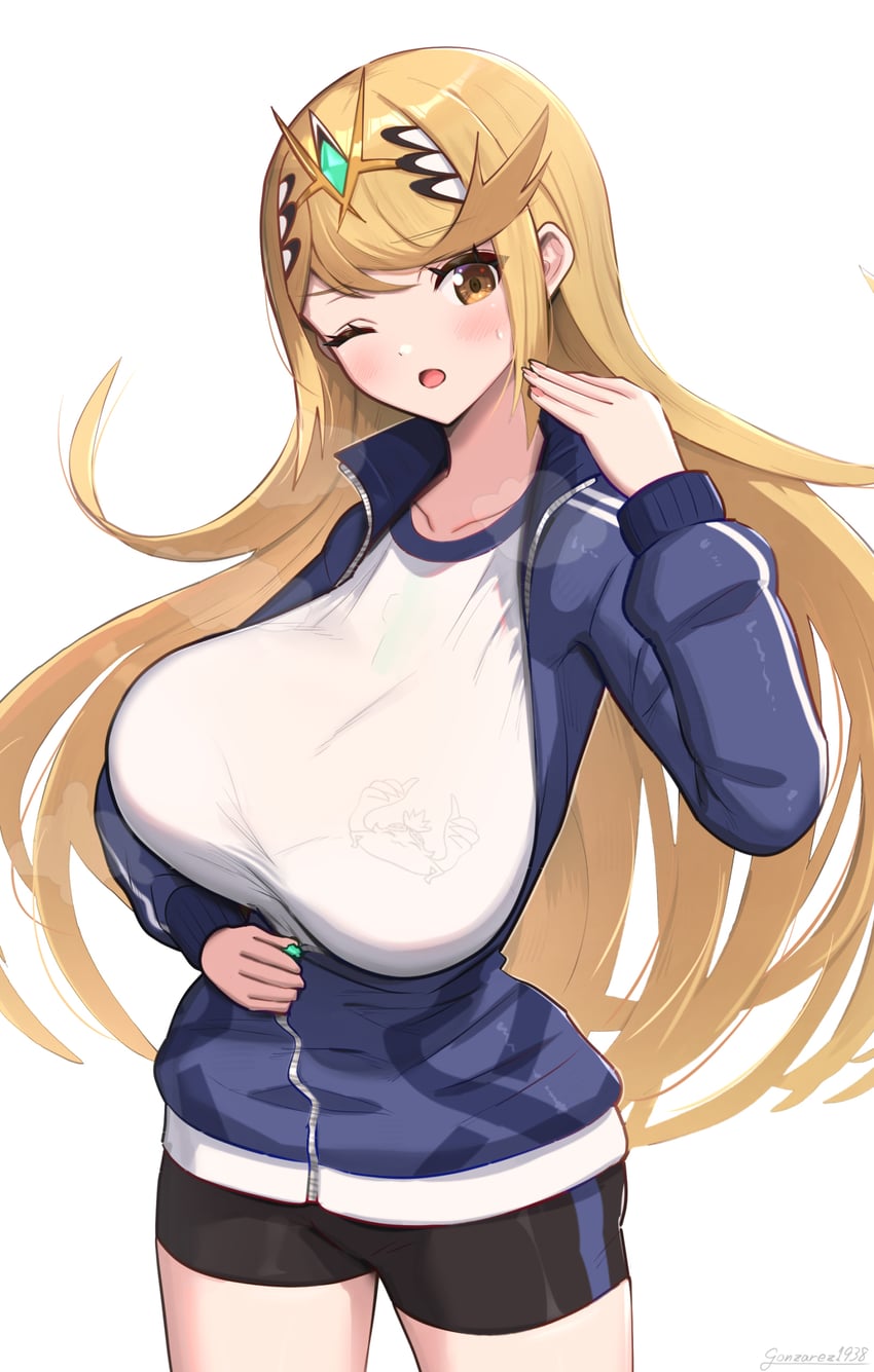 mythra (xenoblade chronicles and 1 more) drawn by gonzarez