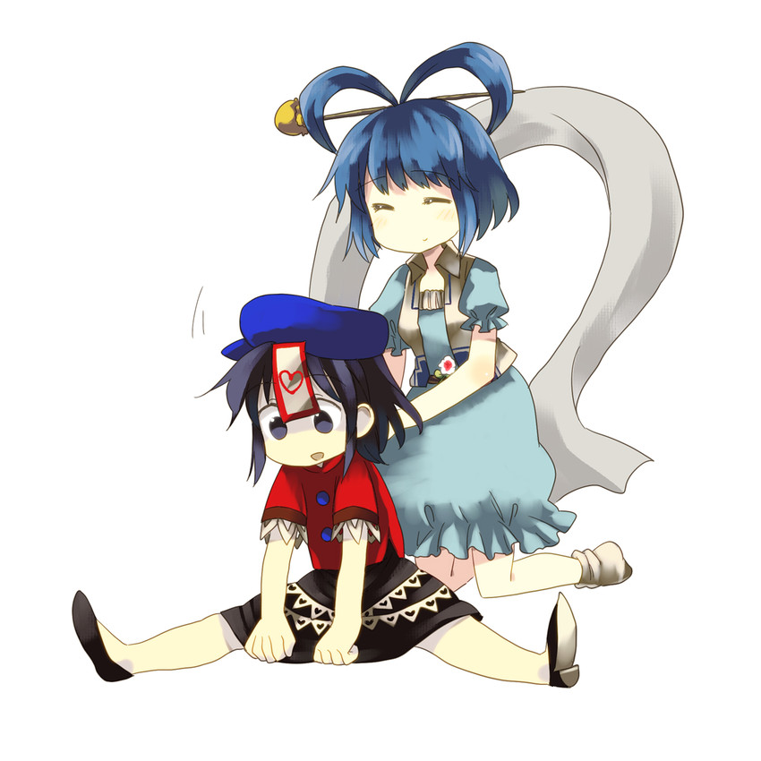 kaku seiga and miyako yoshika (touhou) drawn by hachi_(8bit_canvas)