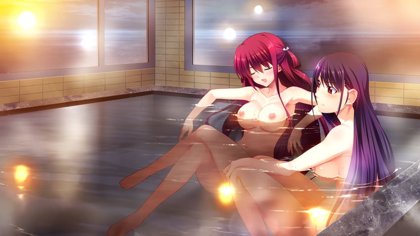 suou amane and sakaki yumiko (grisaia and 1 more) drawn by fumio_(ura_fmo) and watanabe_akio