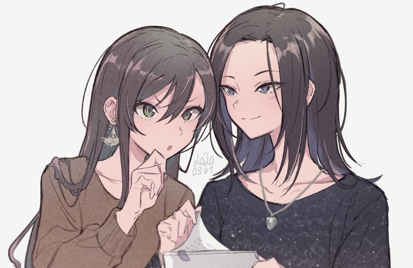 hanazono tae and wakana rei (bang dream!) drawn by shiontaso