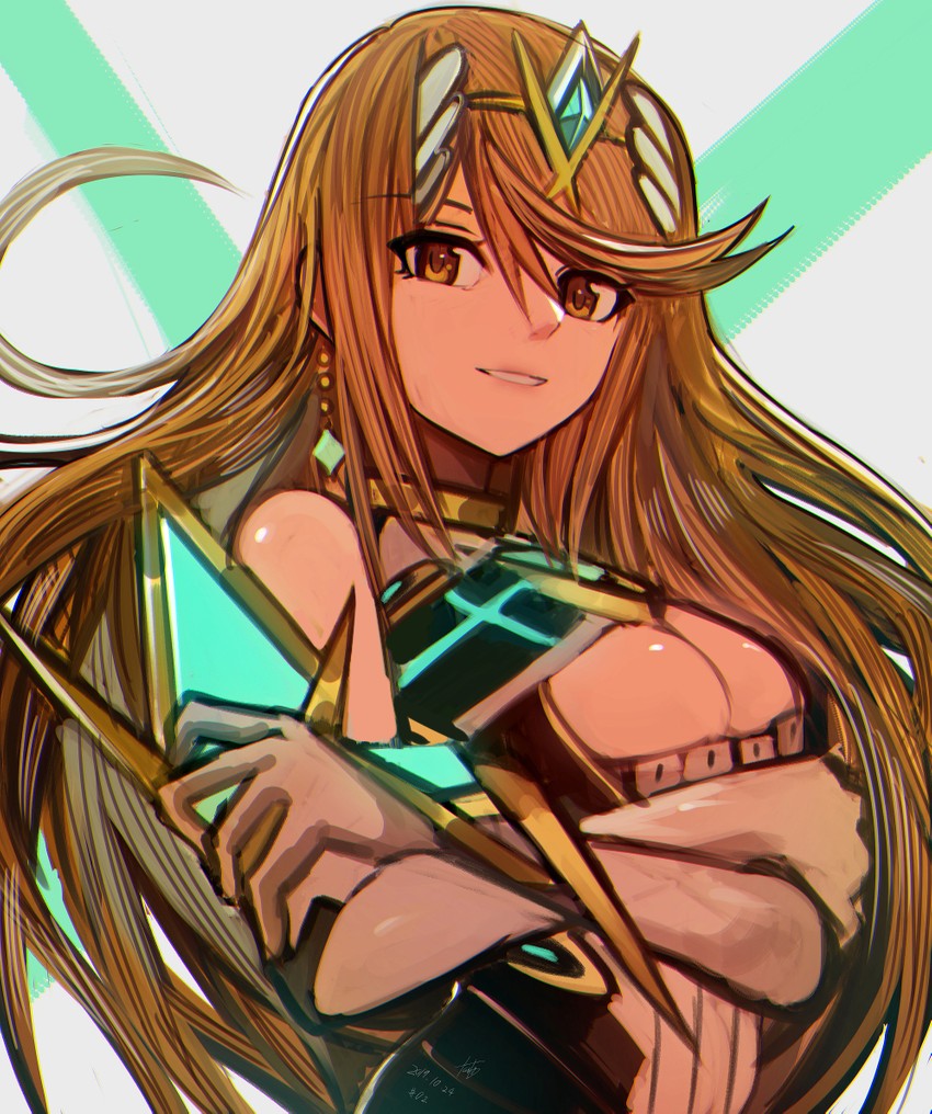 mythra (xenoblade chronicles and 1 more) drawn by tarbo_(exxxpiation)