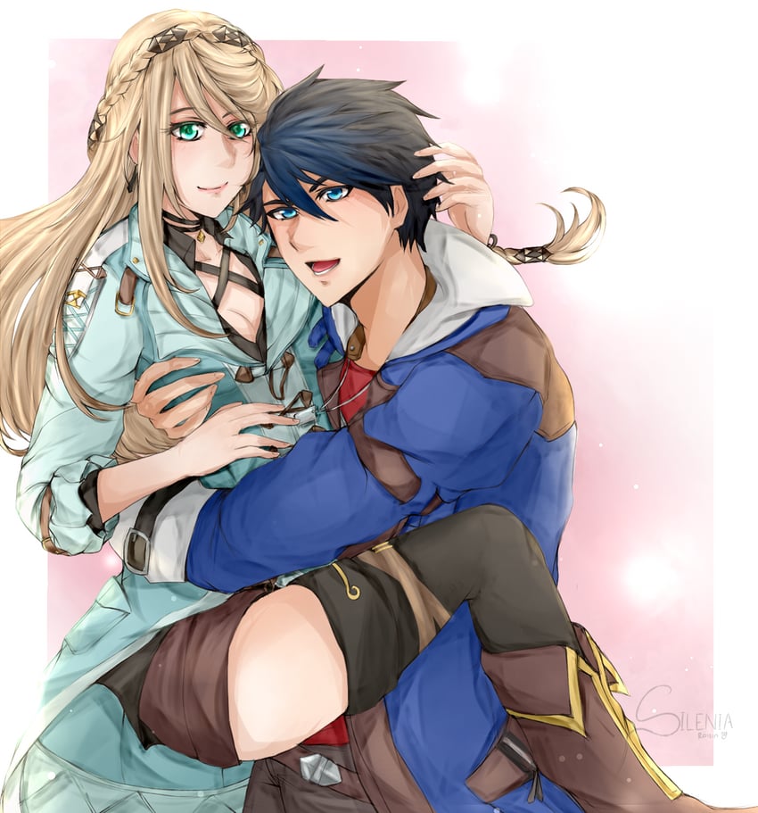 van arkride and elaine auclair (eiyuu densetsu and 2 more) drawn by silenia