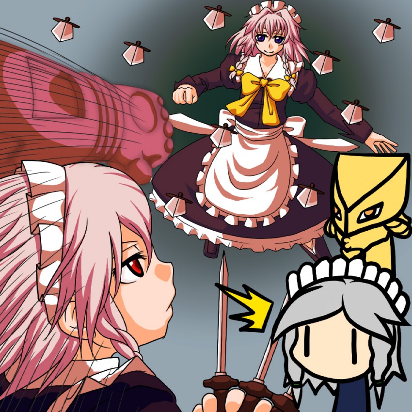 izayoi sakuya and the world (touhou and 3 more) drawn by tsumidango