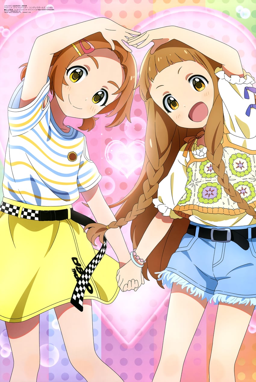 ichihara nina and ryuzaki kaoru (idolmaster and 3 more) drawn by aquastar_inc.