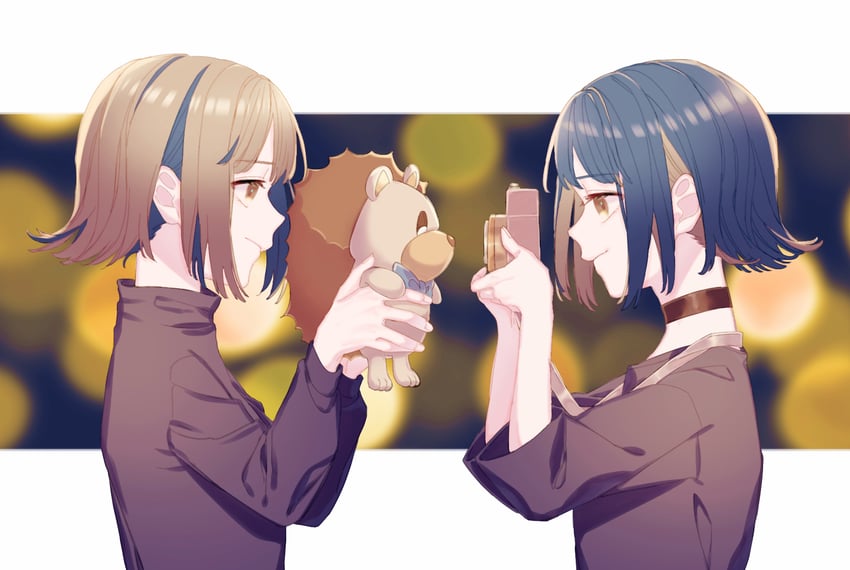 nira-chan and uniguri (zutto mayonaka de ii no ni and 2 more) drawn by maso_(pixiv_23314928)