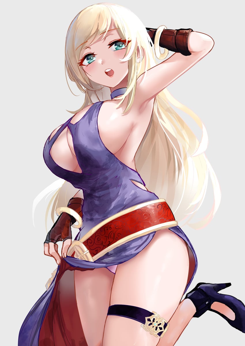 b. jenet (the king of fighters and 3 more) drawn by rikihana_momo