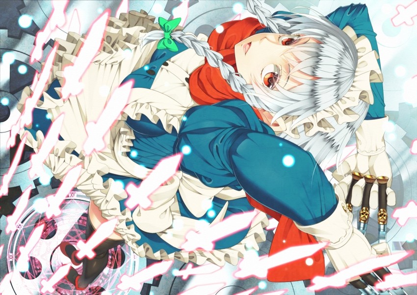 izayoi sakuya (touhou and 1 more) drawn by ogino_(oginogino)