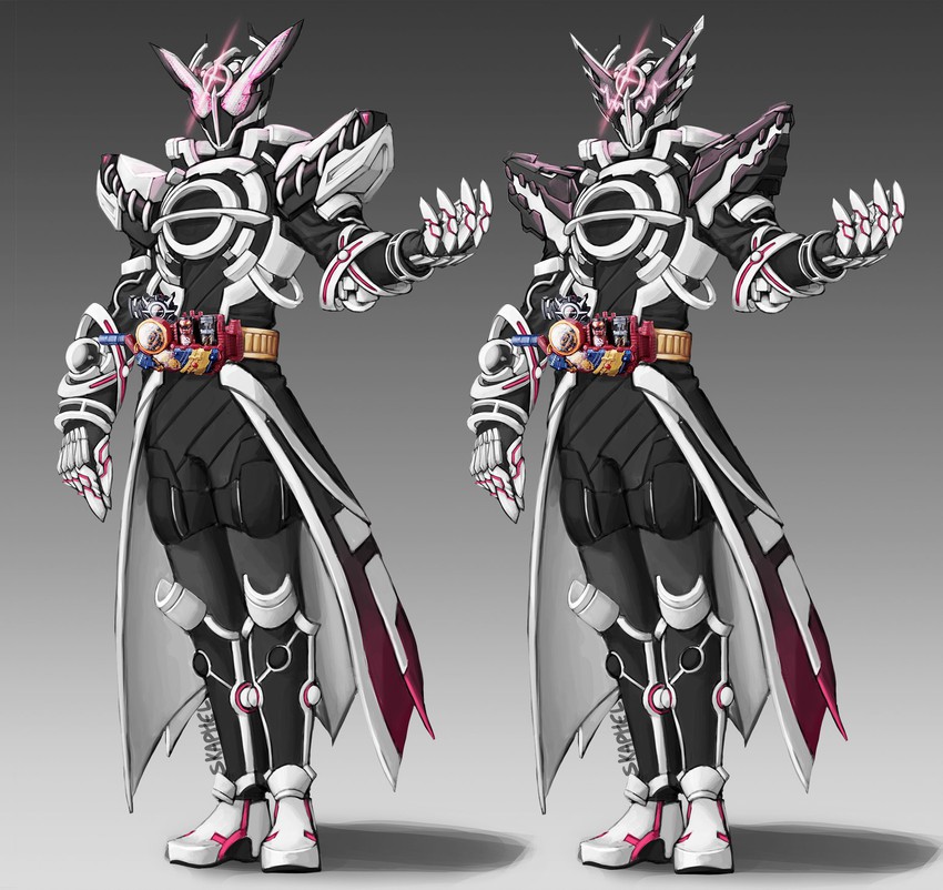 kamen rider build, kamen rider evol, and evolto (kamen rider and 1 more) drawn by skaphel