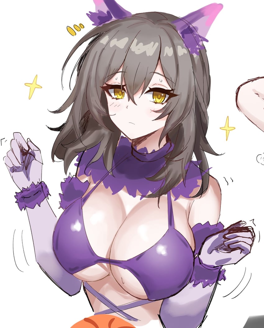 mash kyrielight, trailblazer, and stelle (fate and 3 more) drawn by mini2chainz