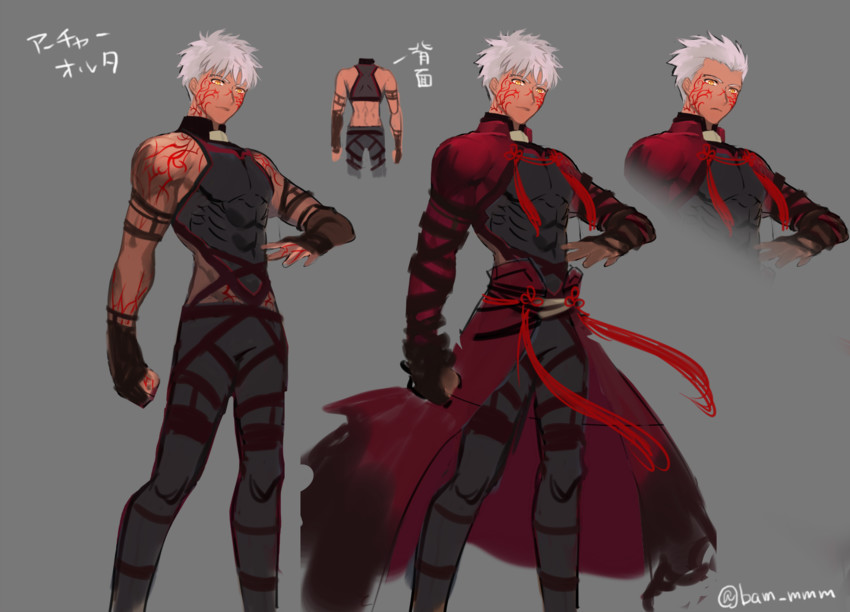 archer and archer alter (fate and 1 more) drawn by bam_mmm