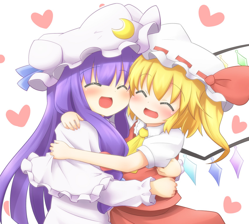 flandre scarlet and patchouli knowledge (touhou) drawn by mokana_natsumi