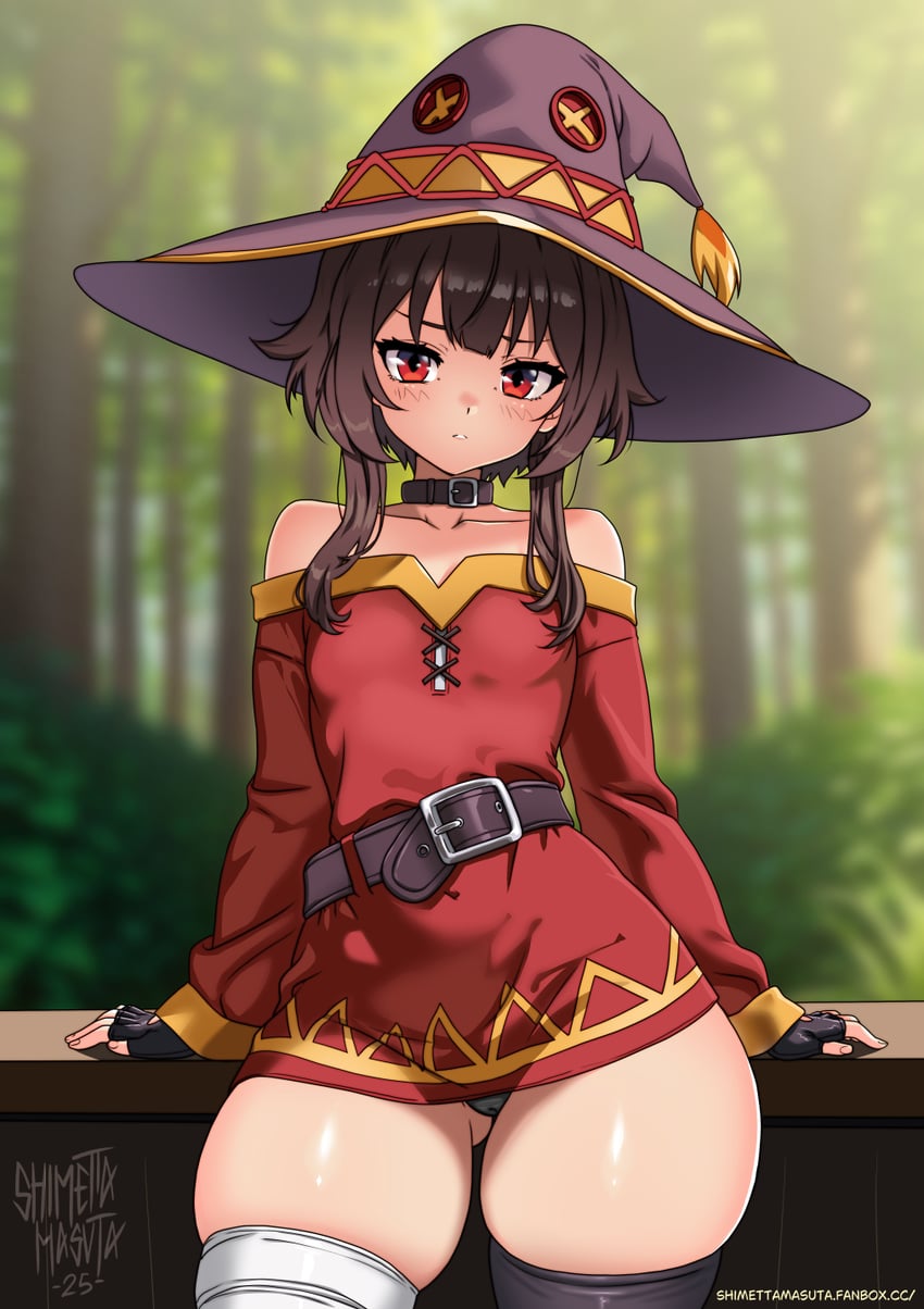 megumin (kono subarashii sekai ni shukufuku wo!) drawn by shimetta_masuta