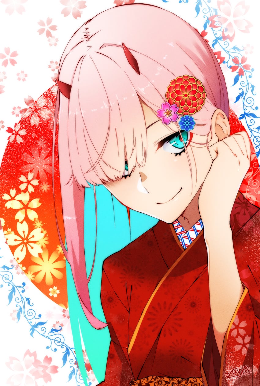 zero two (darling in the franxx) drawn by nakoya_(nane_cat)