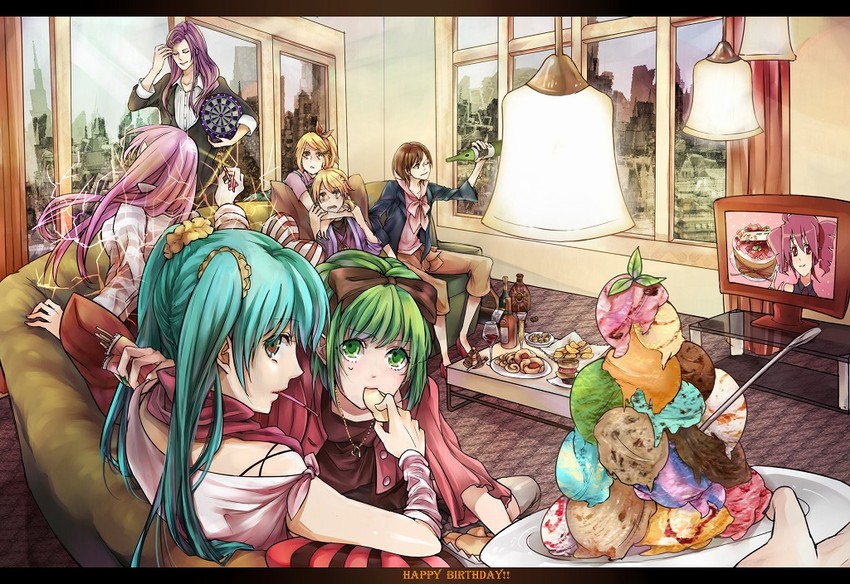 hatsune miku, kagamine rin, kagamine len, megurine luka, kasane teto, and 4 more (vocaloid and 2 more) drawn by ct5_misaka