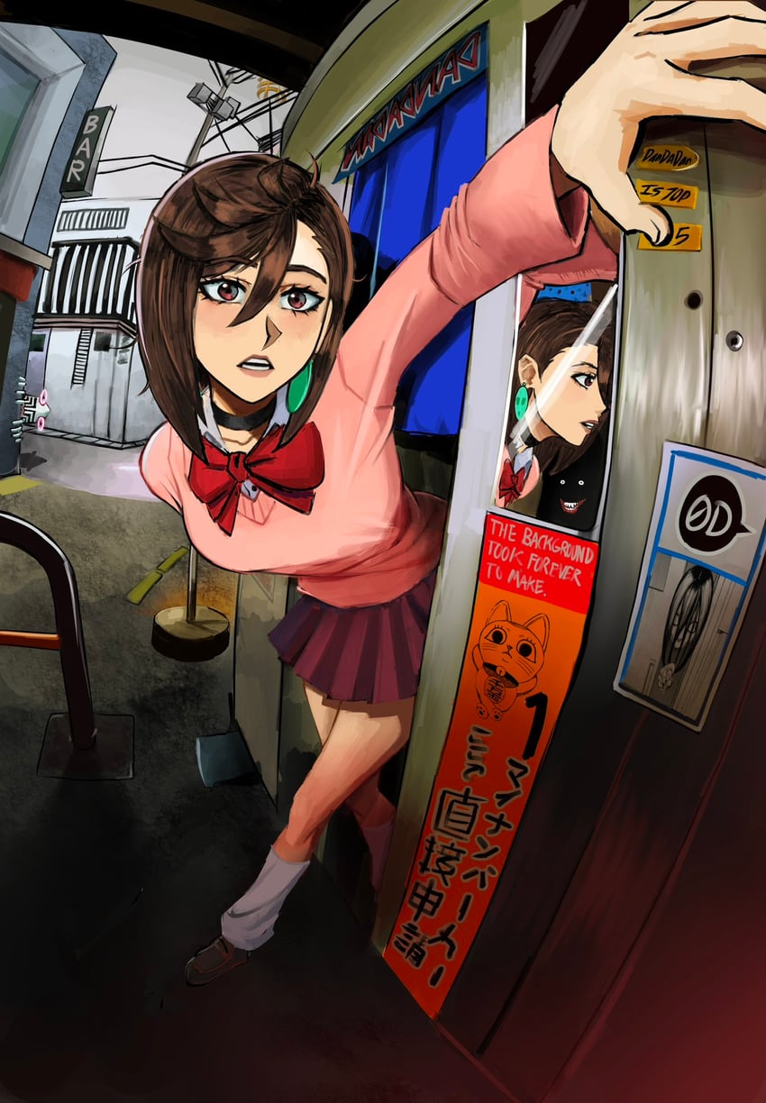 ayase momo, turbo granny, and serpo (dandadan) drawn by chaosoded