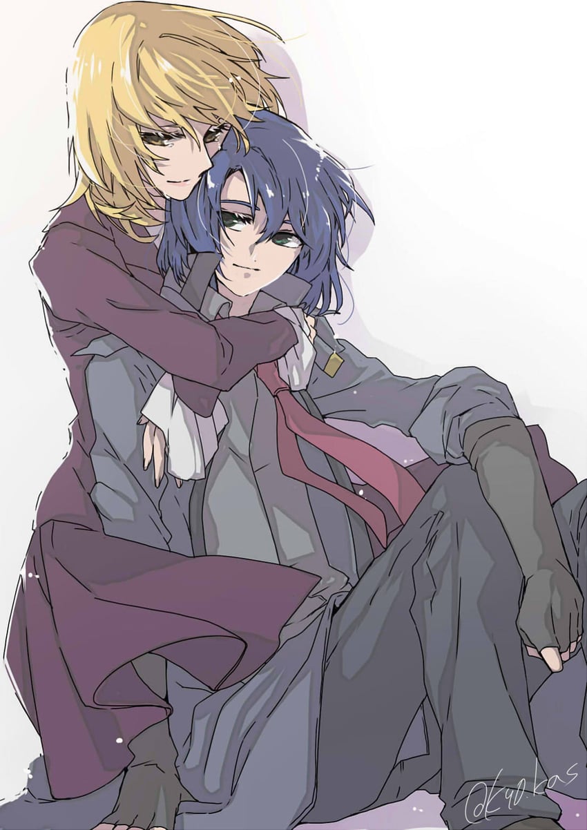 cagalli yula athha and athrun zala (gundam and 1 more) drawn by huxoran77
