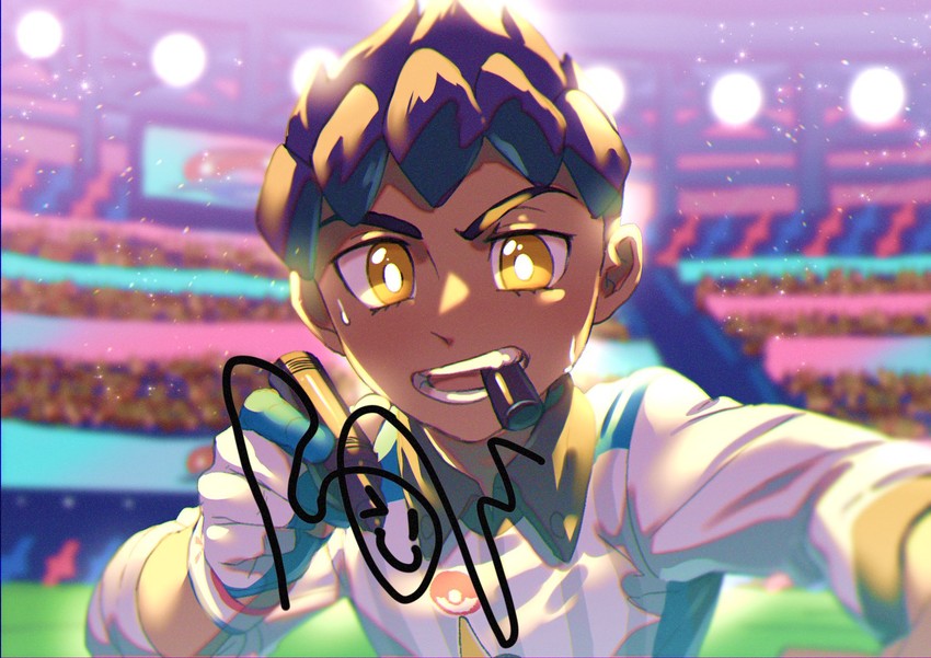 hop (pokemon and 1 more) drawn by komame_(st_beans)