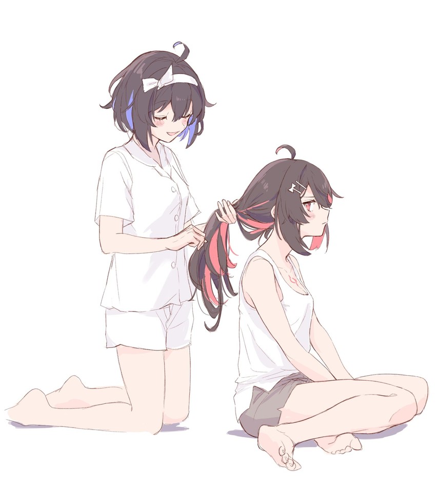 seele vollerei and seele (honkai and 1 more) drawn by nasubi_(1ra1ri1ko2cho1mi2na)