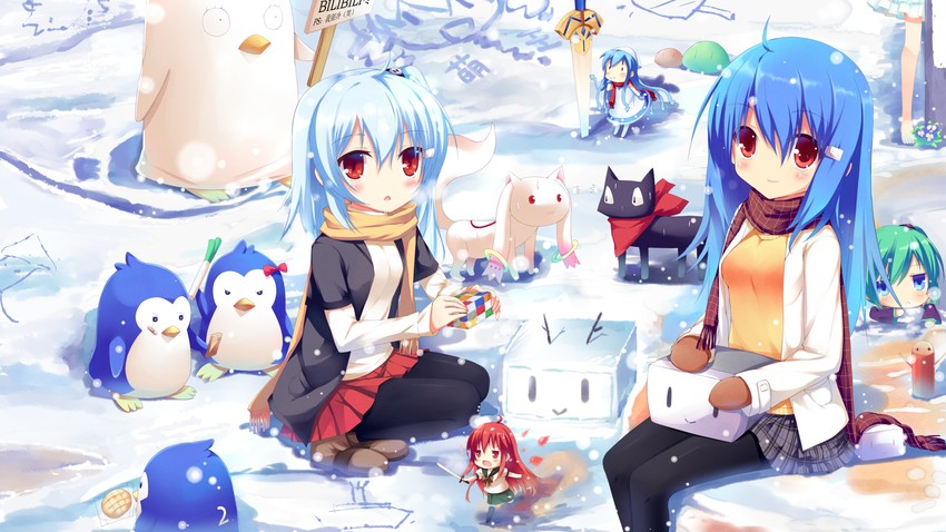 hatsune miku, kyubey, shana, ikamusume, honma meiko, and 9 more (fate and 12 more) drawn by liong