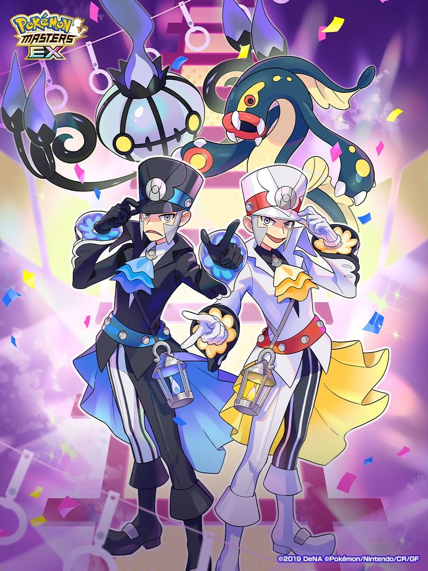 ingo, chandelure, emmet, and eelektross (pokemon and 1 more) drawn by matsuno_tika