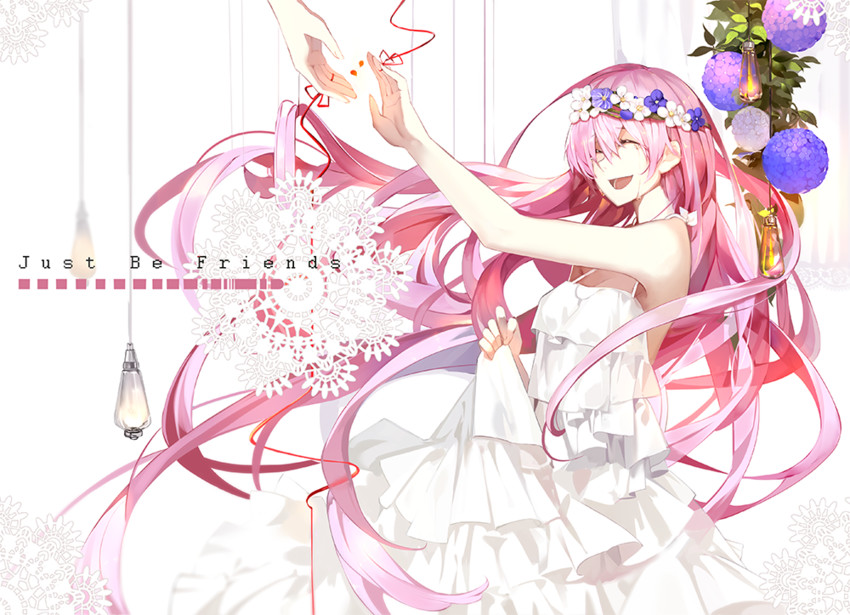 megurine luka (vocaloid and 1 more) drawn by saberiii