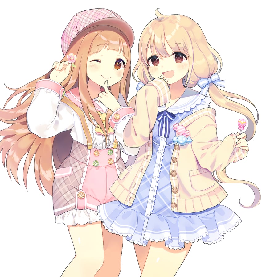 futaba anzu and ichihara nina (idolmaster and 1 more) drawn by yur1ca
