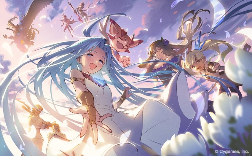 lyria, vyrn, medusa, rosetta, io, and 6 more (granblue fantasy)