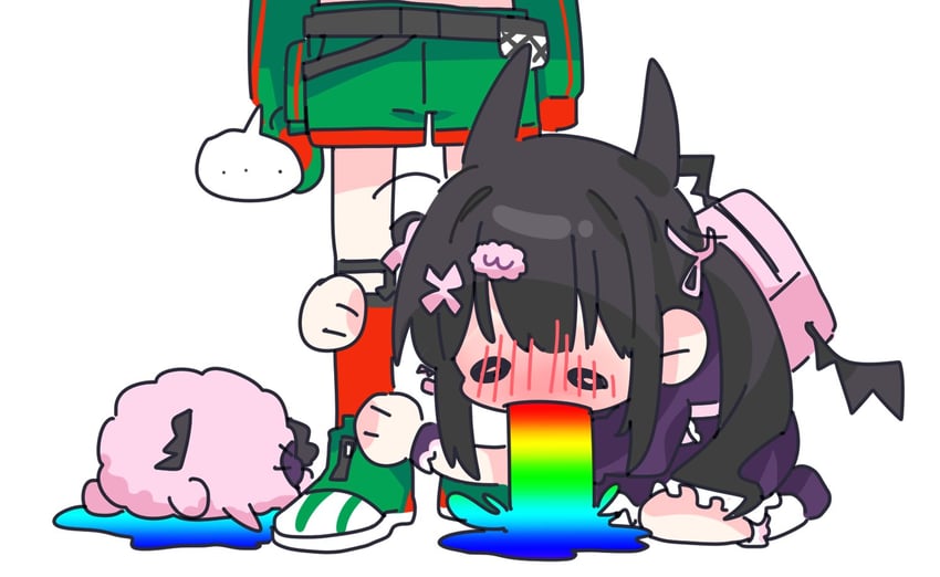 reml, ogami matoi, and pomemori (denonbu) drawn by seal_007