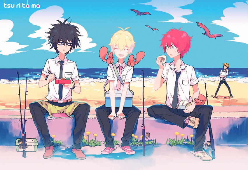 haru, sanada yuki, usami natsuki, akira agarkar yamada, and tapioka (tsuritama) drawn by wazuka_(wzzc)