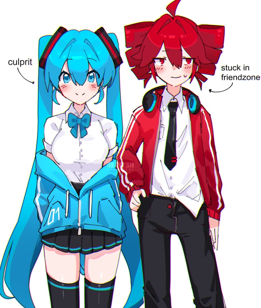 hatsune miku and kasane teto (vocaloid and 1 more) drawn by charu_(rokushini)