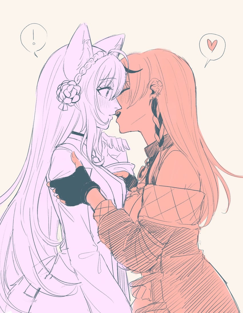 sakamata chloe and hakui koyori (hololive) drawn by siki_222