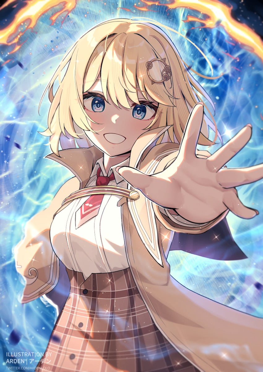 watson amelia (hololive and 1 more) drawn by ardenlolo