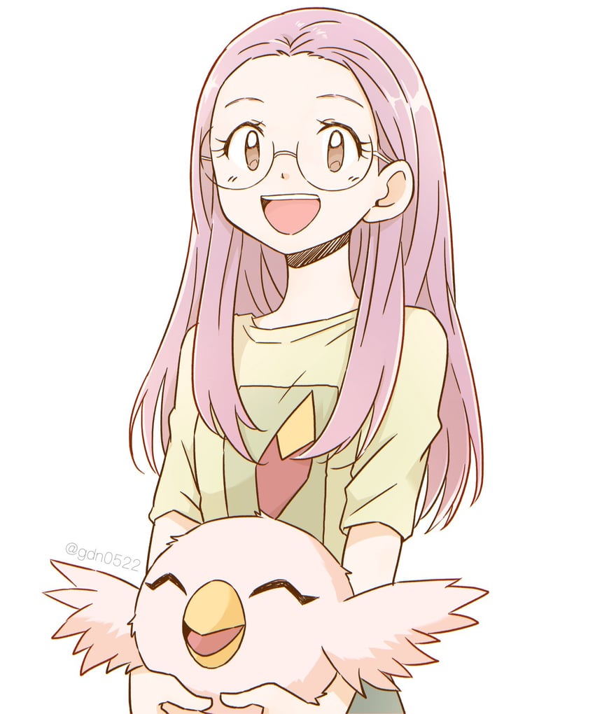 inoue miyako and poromon (digimon and 1 more) drawn by gdn0522