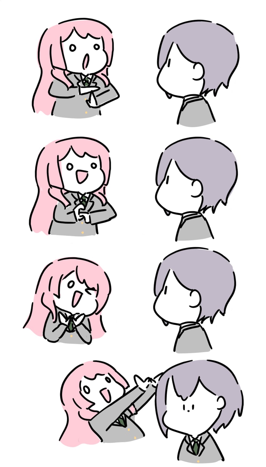 chihaya anon and takamatsu tomori (bang dream! and 1 more) drawn by qb_(drawingsomething2015)