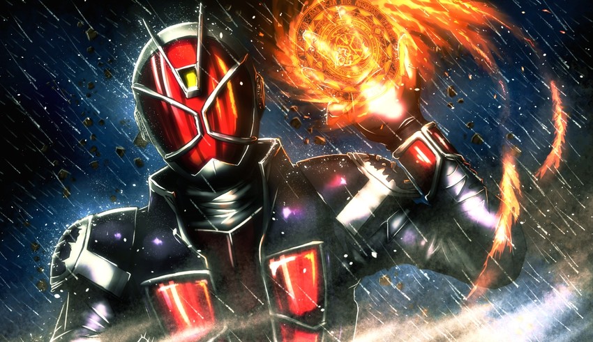 kamen rider wizard (kamen rider and 1 more) drawn by midorinocha