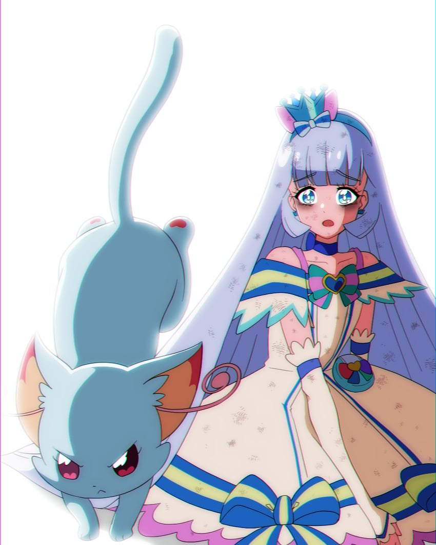 nekoyashiki yuki, nekoyashiki mayu, and cure nyammy (precure and 1 more) drawn by @est@