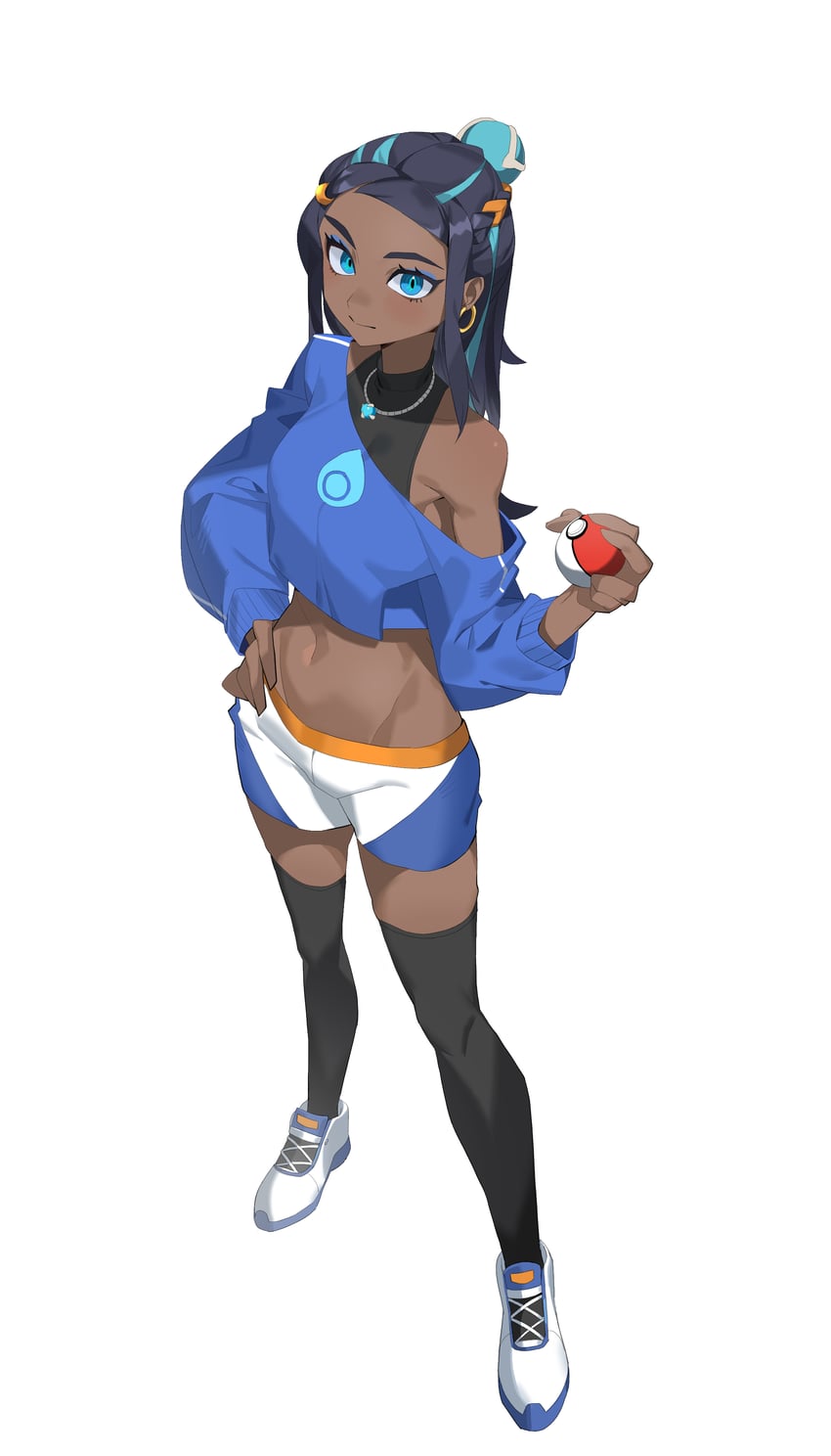 nessa (pokemon and 1 more) drawn by hjjeon02