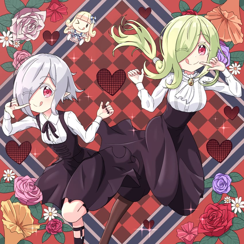 persephone and persephone ii (jashin-chan dropkick) drawn by mumyou_ishi