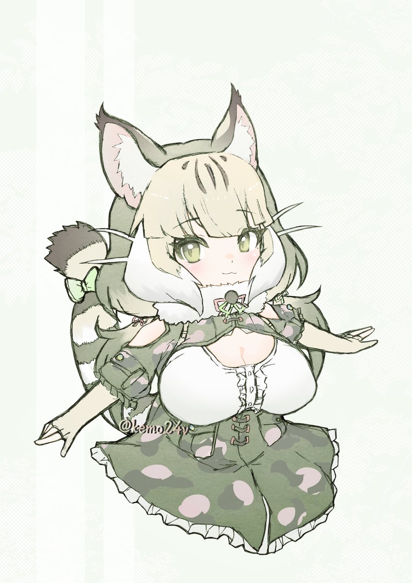 jungle cat (kemono friends and 1 more) drawn by kemo24vv