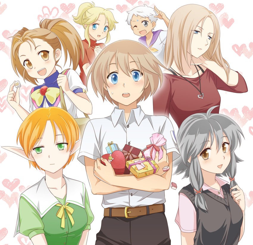 lazlo, paula, jewel, flare en kuldes, kika, and 2 more (gensou suikoden and 1 more) drawn by ham_pon