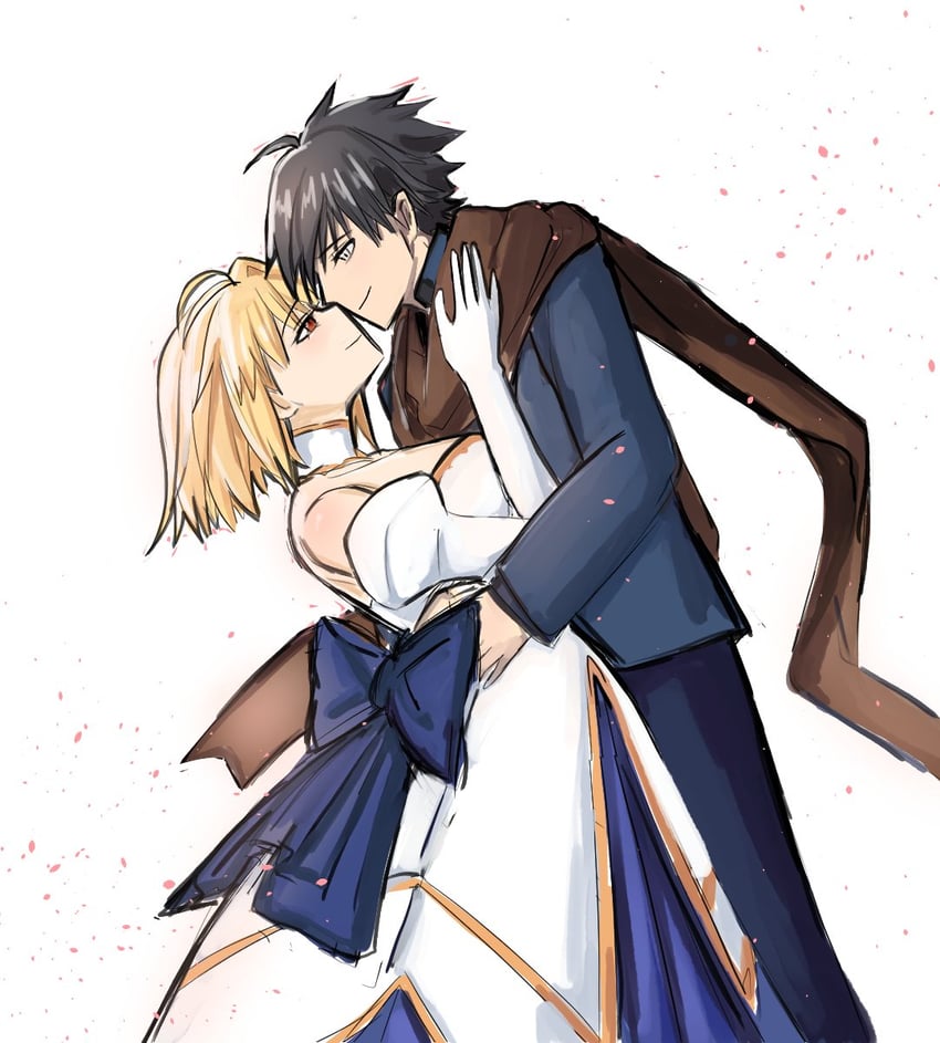 arcueid brunestud, tohno shiki, and archetype earth (tsukihime) drawn by no_01r