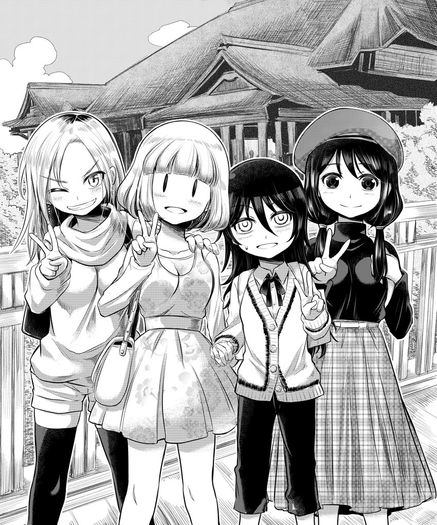 kuroki tomoko, tamura yuri, uchi emiri, and yoshida masaki (watashi ga motenai no wa dou kangaetemo omaera ga warui!) drawn by zatou_(kirsakizato)