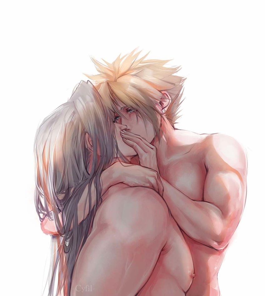 cloud strife and sephiroth (final fantasy and 1 more) drawn by cyfil7