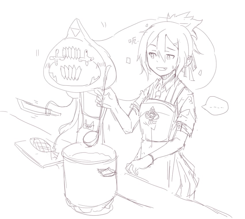 akamine yuuna (yuusha de aru and 2 more) drawn by xuu_shi_times